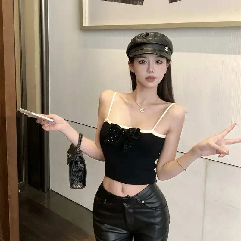 Модная укороченная верхняя одежда с цветочным бантом сексуальный топ на