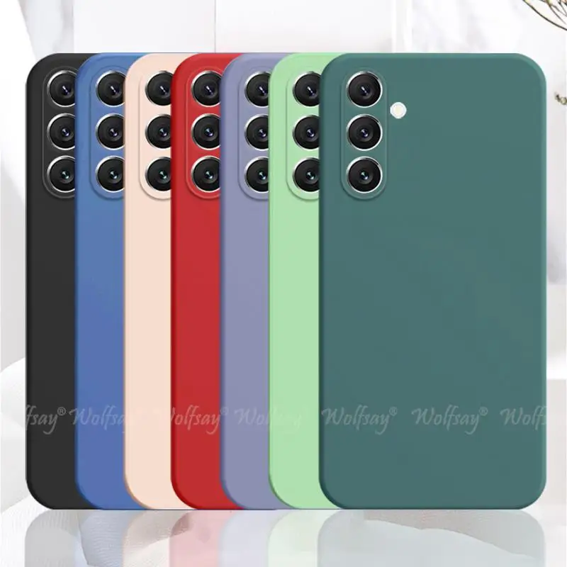

For Samsung Galaxy A54 Case Liquid Silicone Plain Rubber Protector Galaxy A54 Case For Samsung A54 A34 A14 A04 A04S A04E Cover