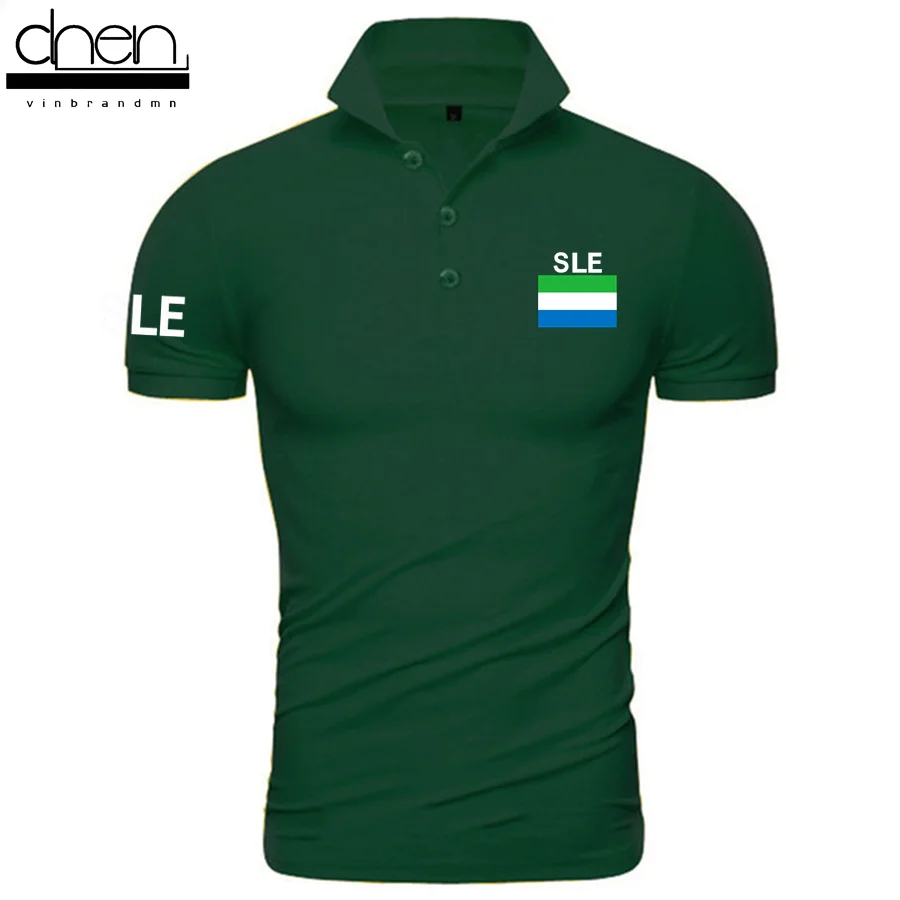 

Sierra Leone Leonean polo shirts men short sleeve white brands printed for country 2021 cotton nation team flag new fashion SL
