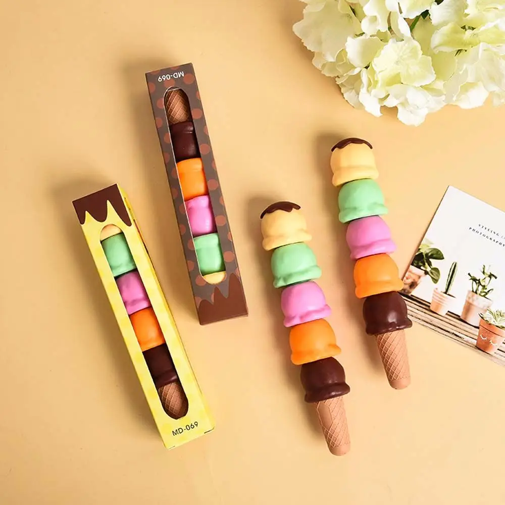 

Candy Color Cute Highlight Mark Writing Tool Stationery Pen Assembly Ice Cream Highlighter Fluorecent Pen Marker Pen