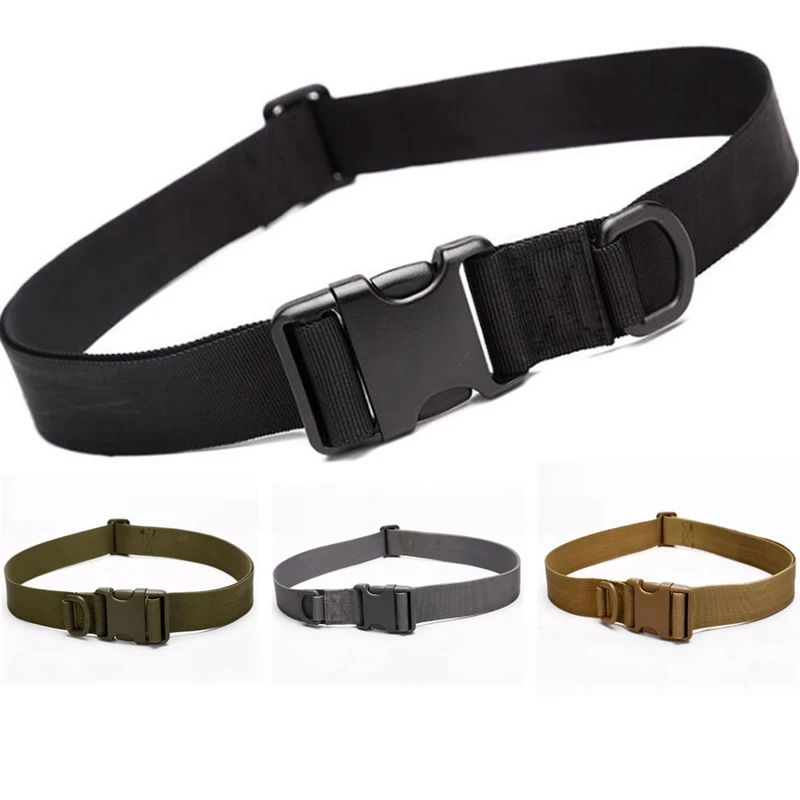 

Outdoor Sports Tactical Belt with Quick Release Nylon Plastic Buckle Army Military Daily Adjustable Outdoor Canvas Belt