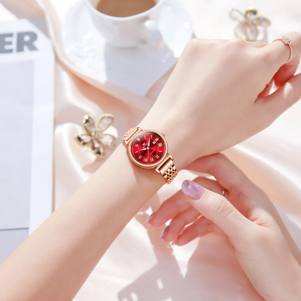 OLEVS женские часы легкие роскошные очаровательные оригинальные наручные для