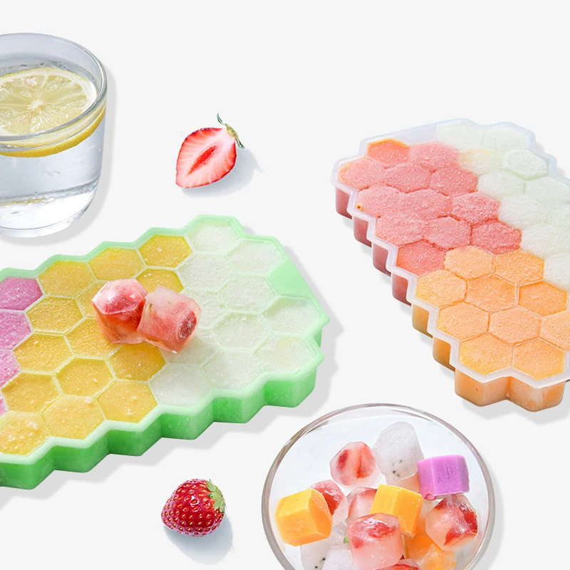 37 ячеек силиконовая форма для льда с крышками большой емкости многоразовая