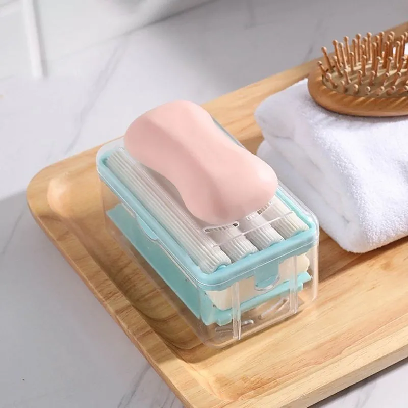 

1Pcs Multifunctional hands-freeTravel Waterproof Soap Dish Portable Soap Holder Accessories 2Colors Bathroom Accessories