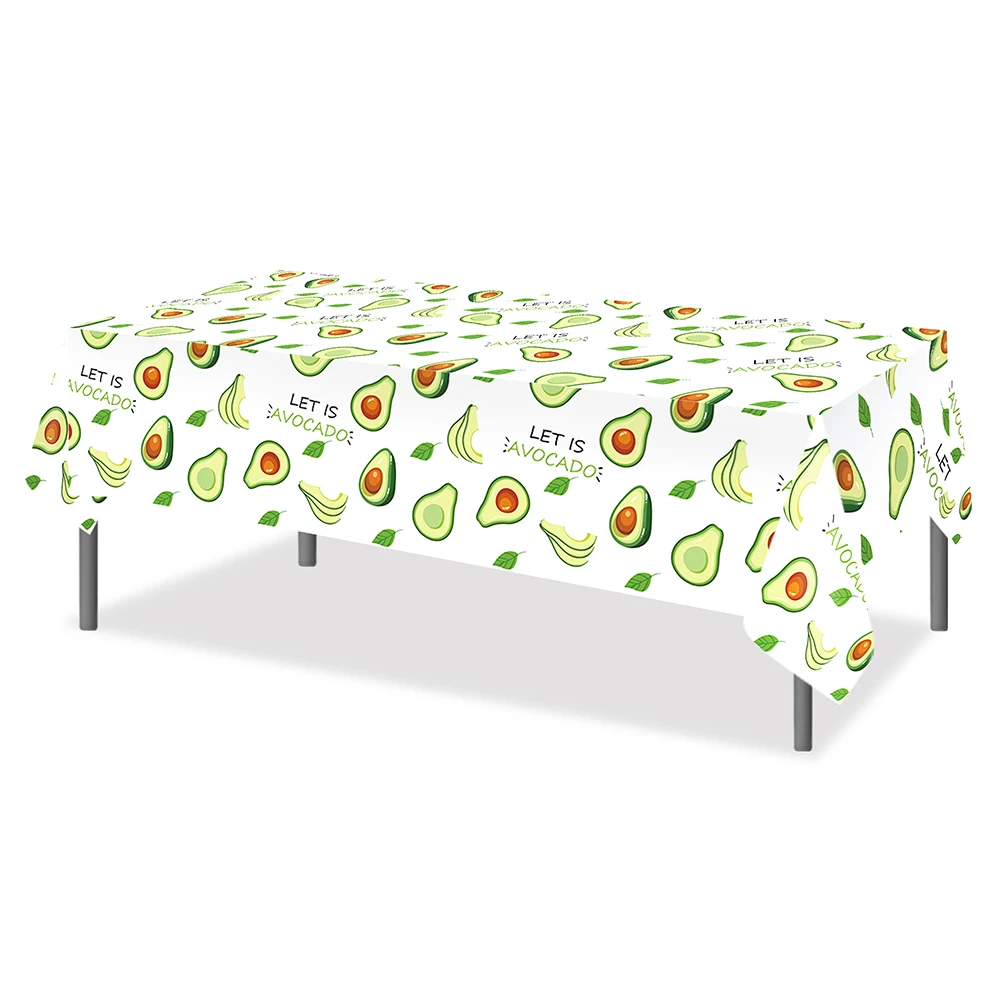 

130*220cm Summer Tropical Fruit Energy Avocado Birthday Party Disposable Tableware Tablecovers Baby Shower Party Decorations