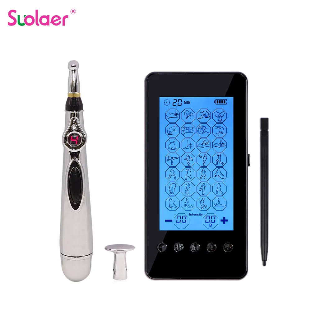 

28 Modes Tens Unit EMS Muscle Electrostimulator Low Frequency Body Massager Electronic Acupuncture Meridian Massage Energy Pen