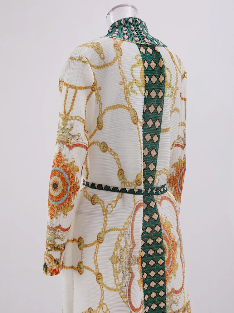 Женская плиссированная ветровка LANMREM винтажная куртка контрастных цветов с