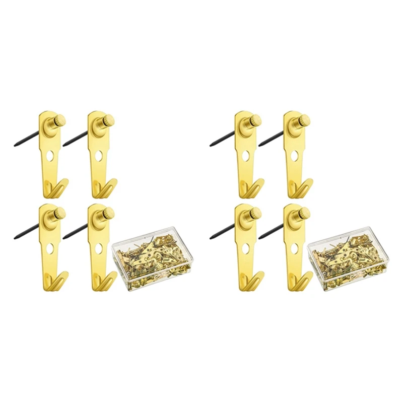 

120 Pcs 30 Lb Picture Hangers With Nails Photo Frame Hanger Hooks Picture Hanging Nails For Hanging Clock