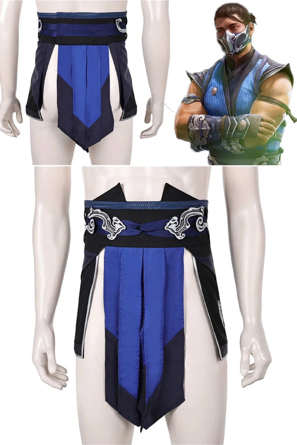 Взрослый мужской пояс Mortal Cos Kombat Sub-Zero для косплея карнавальный костюм на Хэллоуин