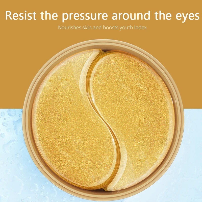 

60PCS/Box Gold Eye Mask Moisturizing Crystal Collagen Patch Anti-Wrinkle Anti-Aging Remove Dark Circles Skin Care Set Cosmetics