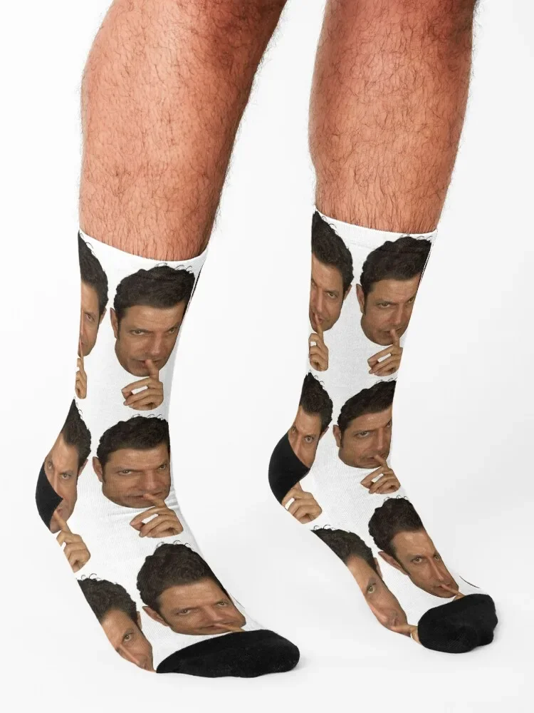 Женские и мужские носки с подогревом Jeff Goldblum Shush Face shoes