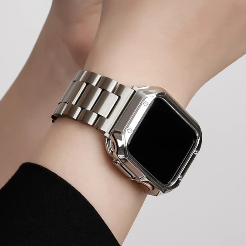 Stainless Steel titanium alloy Strap For Apple Watch Band Ultra 45mm 44mm 49mm 41mm 40mm Bracelet iwatch Series SE 3/4/5/6/7/8