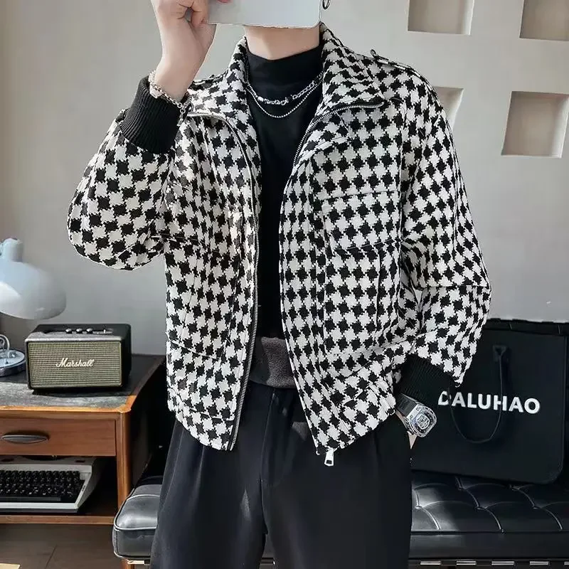 

2023 Golf Spring New Trend Korean Edition Fashion Color Block Men's Jacket with Polo Neck Short and Premium Feel Jackets