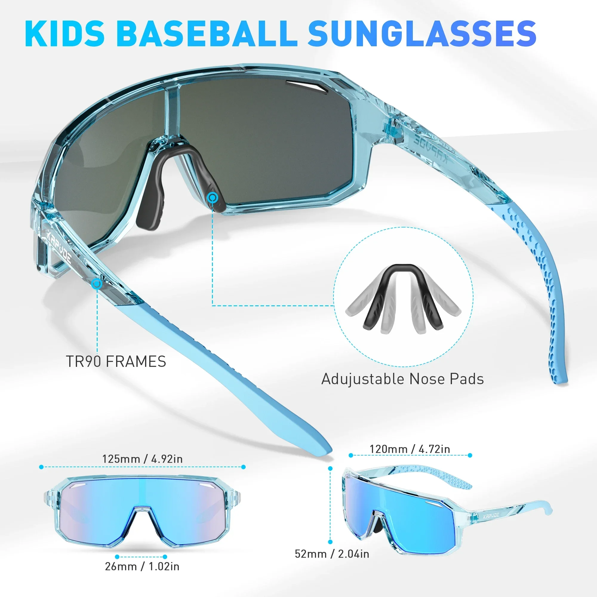 Kapvoe UV400 очки маленького размера для мальчиков и девочек модные уличные 2024 детские