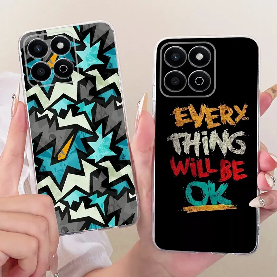 Фото Чехол для Honor 200 Smart 5G X7c ALT-NX1 с модным дизайном в виде тигра и дракона, мягкий силиконовый чехол из TPU для HonorX7C 200Smart №1