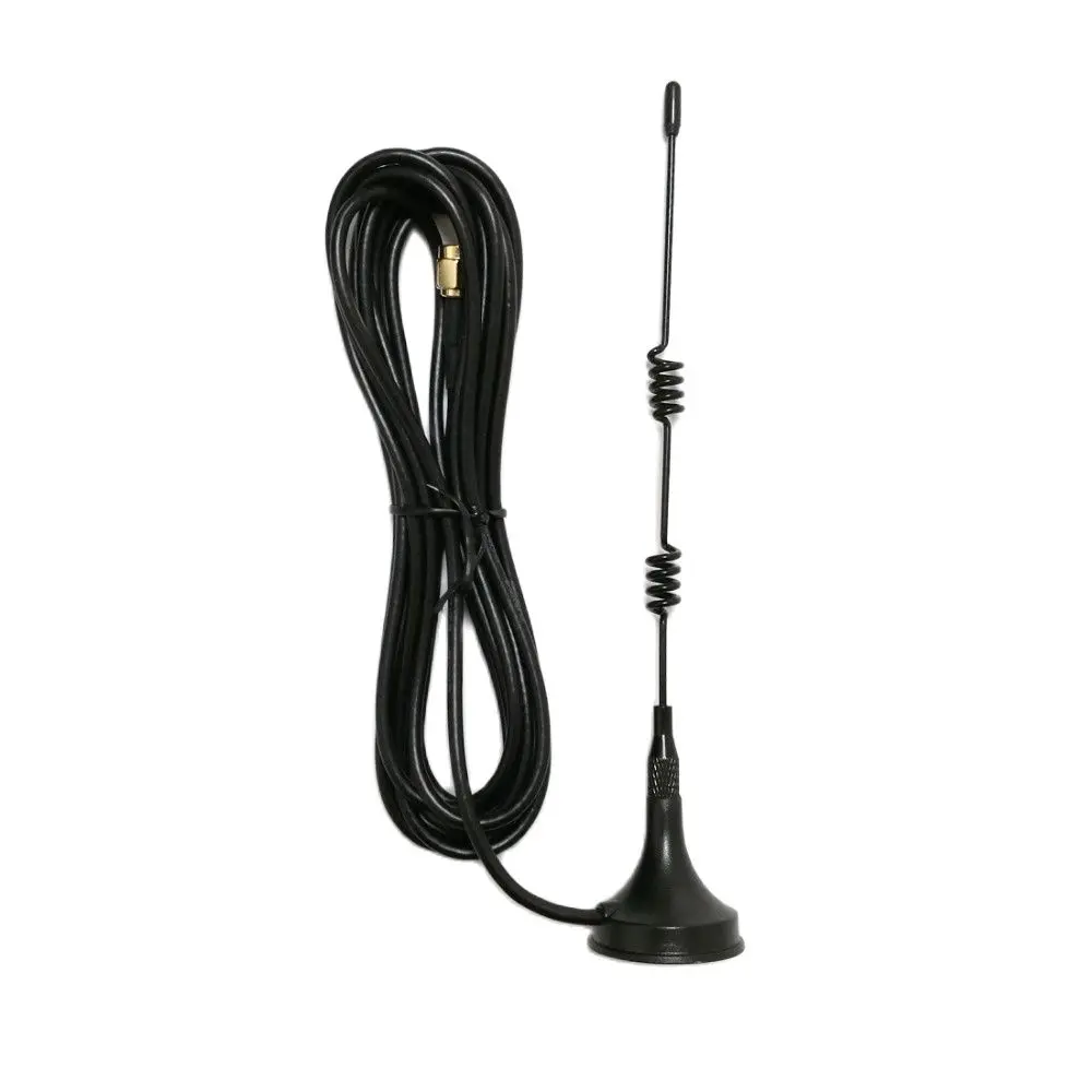 

433Mhz 8dbi Sucker Antenna 17cm High with 3Meters Extension Cable SMA/CRC9/TS9 Male Connector Wholesale