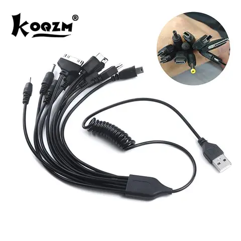 Универсальный 10 в 1 USB многозарядный выдвижной телефонный кабель для сотового телефона