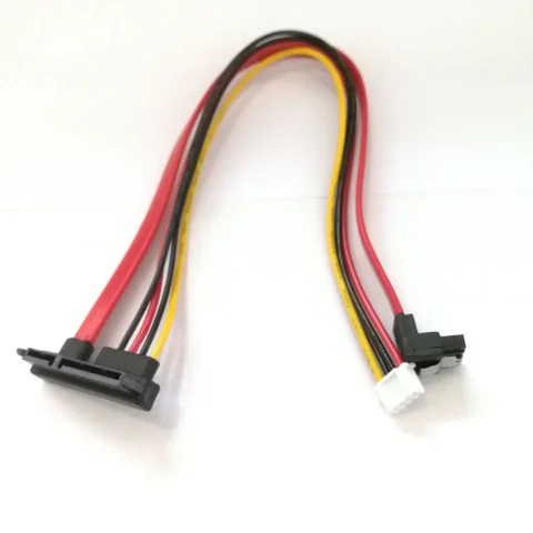 Высокоскоростной кабель для передачи данных компьютера, 90 градусов, 22P SATA 7 + 15P 22pin на SH 2,0 4pin
