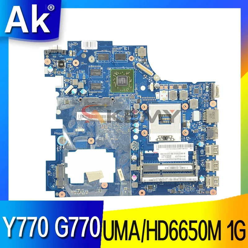 

LA-6758P Mainboard REV 1A for Lenovo IdeaPad Y770 G770 17'' Laptop Motherboard Mainboard HD3000 Radeon HD6650M 1GB