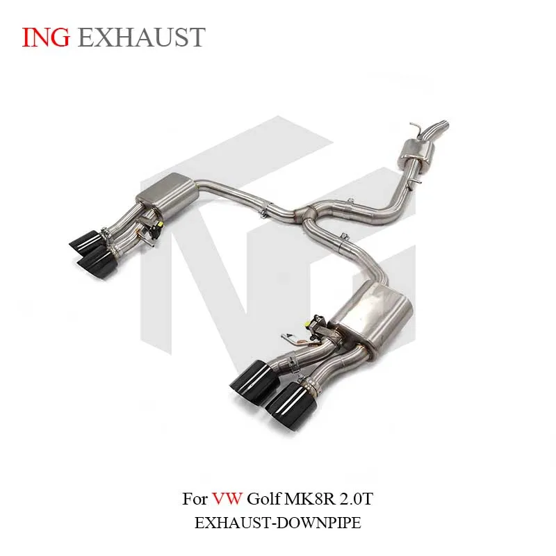 Для VW Golf MK8R 2.0T с клапаном ING Выхлопная система из нержавеющей стали Performance Catback