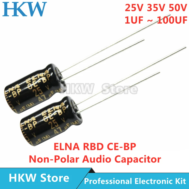 10 шт./лот ELNA RBD CE-BP Series неполярный биполярный HiFi аудио конденсатор 4 7 мкФ 22 33 47 100 25V