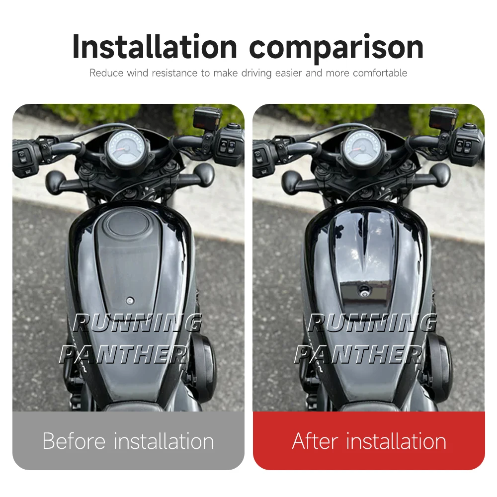 Чехол для топливного бака Harley Nightster 975 RH975 S 2022 2023 2024 глянцевый черный