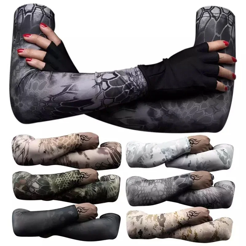 

1 Pair Outdoor Sports Camouflage Anti-UV Elastic Cooling Compression Arm Sleeves Sleeve Sun UV Protection