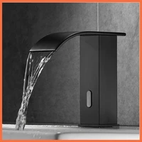 luxury matte sensor bathroom faucet cold and hot deck mounted tap short and tall sink mixer basin faucets multiple specification