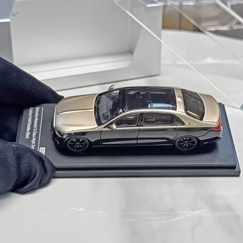 WELLY Almost Real 1/64 S-Class W223 Night Series 2023 металлическая модель автомобиля