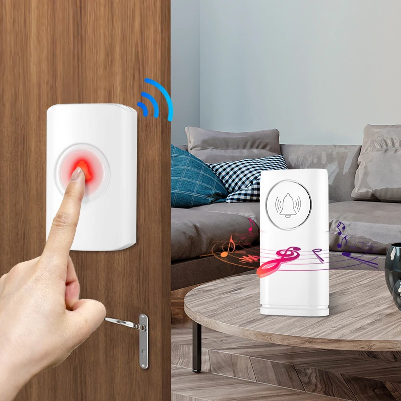 WSDCAM Wireless Doorbell Waterproof IP65 Not Need To Charge Smart Door Bell Alarm Home Sercurity Outdoor Welcome Chime |