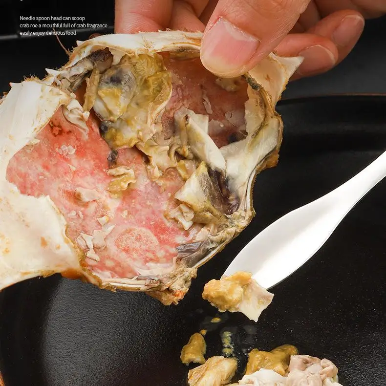 

3pc 304 Stainless Steel Hairy Crab Needle Crab Spoon Hairy Crab Picking Meat Needle Eating Crab Tool