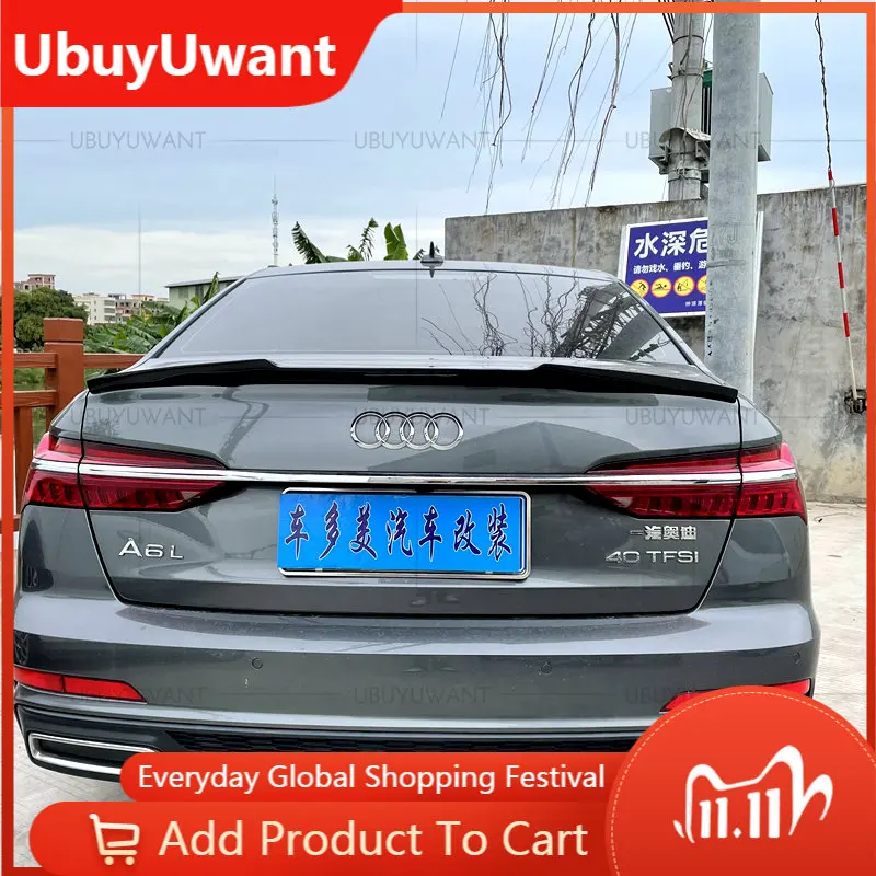 

UBUYUWANT For Audi A6 C8 Spoiler Carbon Fiber Rear Spoiler Trunk Wing M4 2019 2020 2021