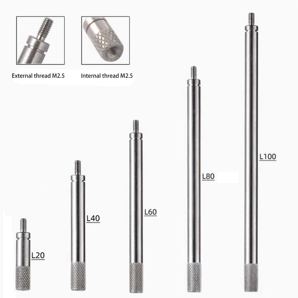 Набор стержней с цифровым индикатором 25 шт. m2 5 20 40 60 80 100 мм