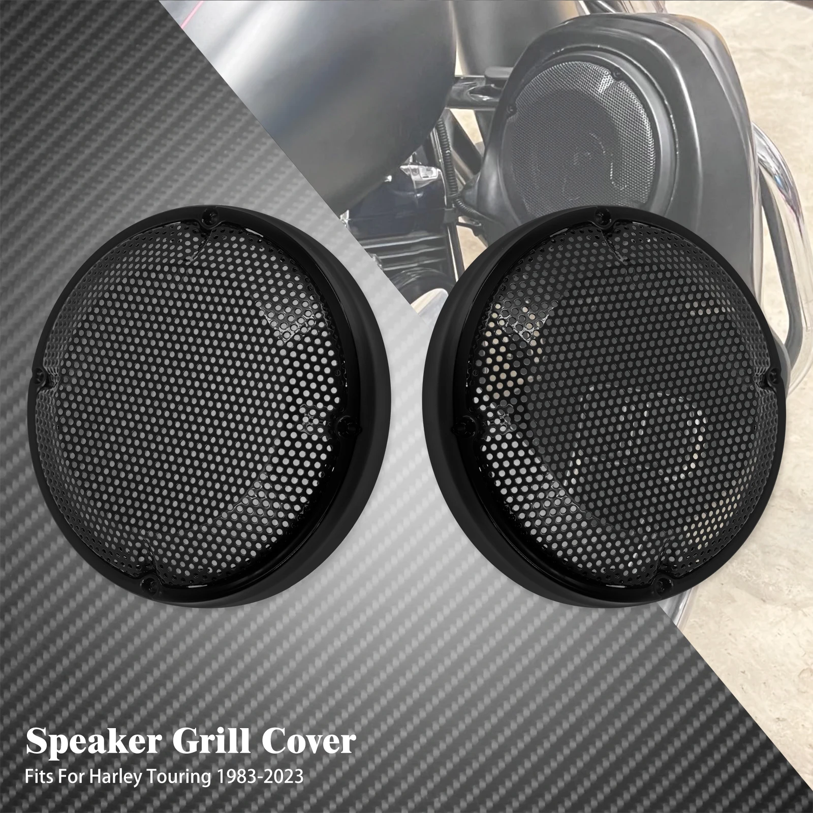 Мотоциклетная 6,5-дюймовая решетка динамика для Harley Touring Road King FLHR Street Electra Glide FLHTK 1983-2023, решетки с круглой сетчатой крышкой