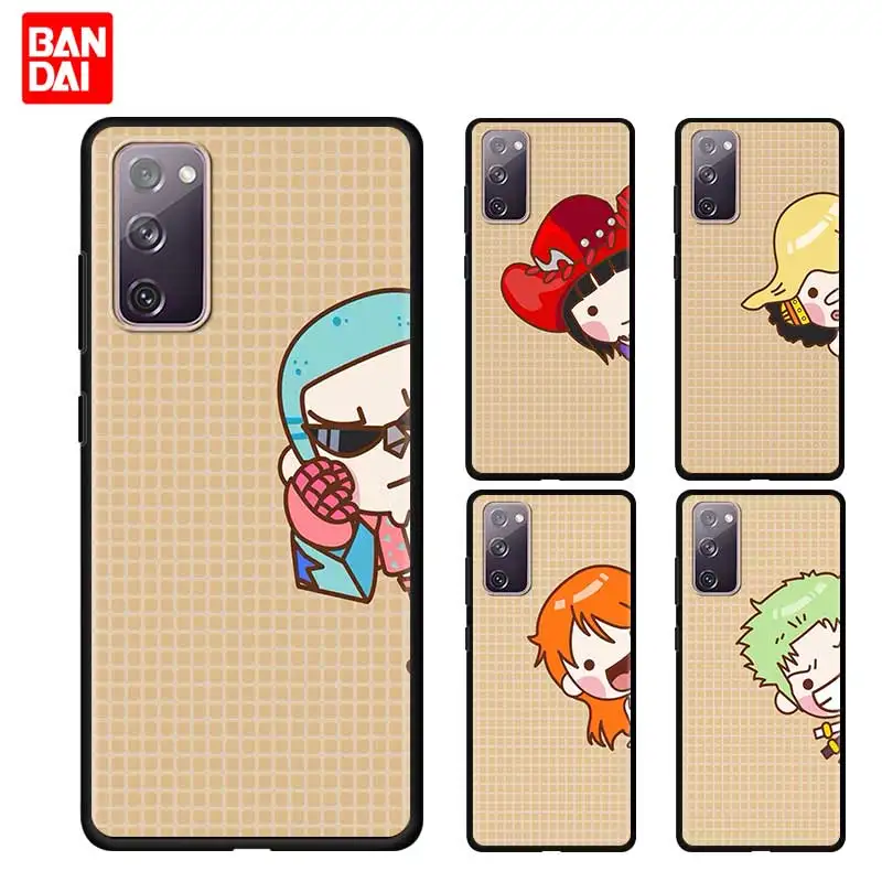 

One Piece Cute Cartoon Anime Case for Samsung Galaxy Note 20 10 9 8 S21 S20 FE Plus Ultra Lite 5G Luxury Phone Cover Silicone