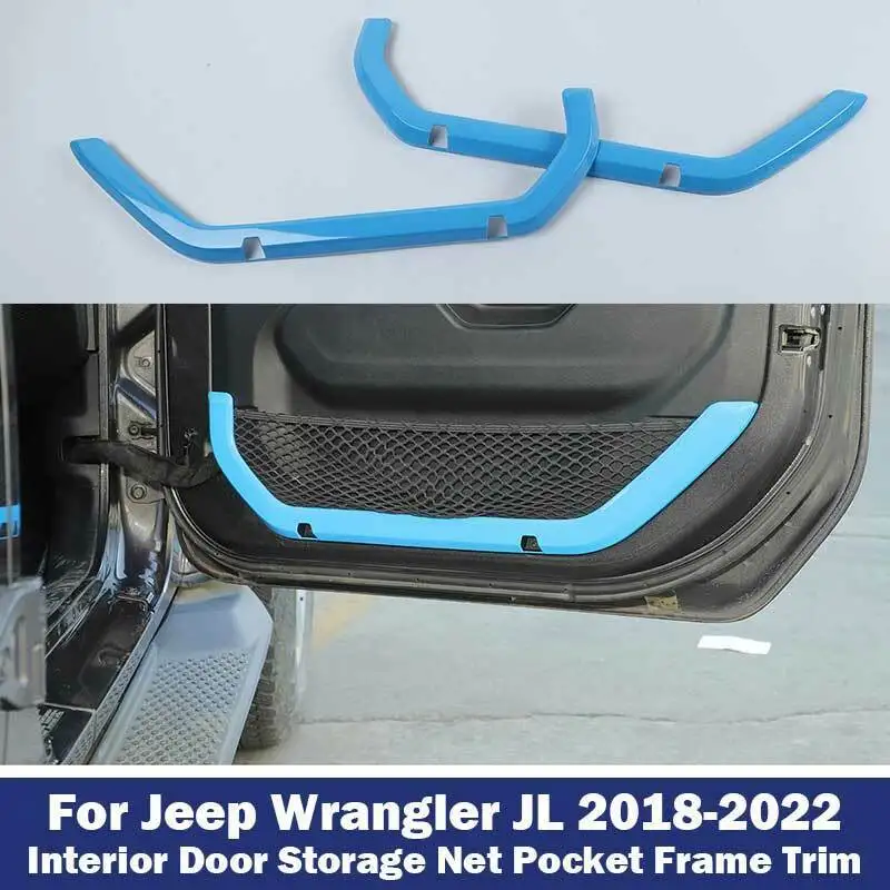 

4 шт., сетчатая рамка для межкомнатных дверей Jeep Wrangler JL 2DR 2018-2022