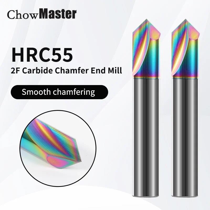 

CHOWMASTER HRC55 2F прямая фреза для снятия фаски 90 градусов