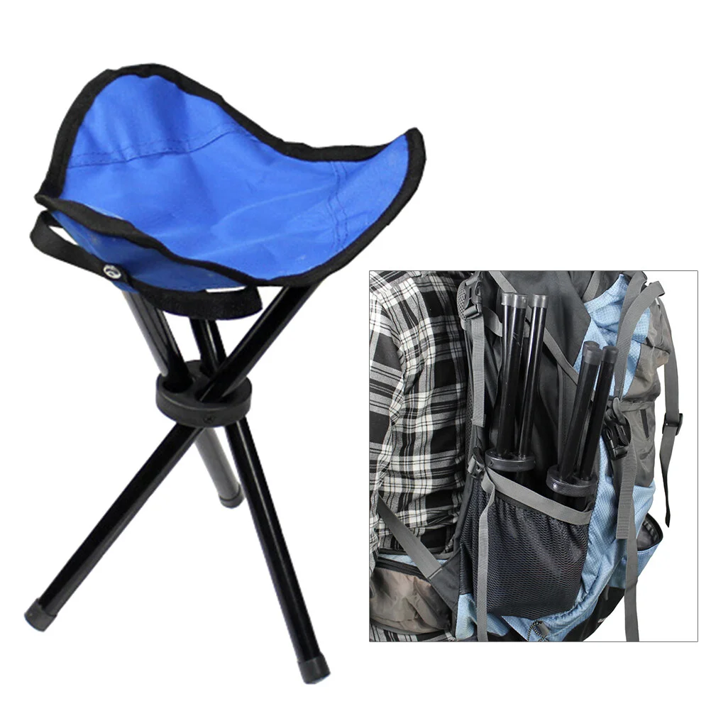 

Collapsing Stool Collapsible Camping Foldable Portable Triangle Beach Chair Green Fishing