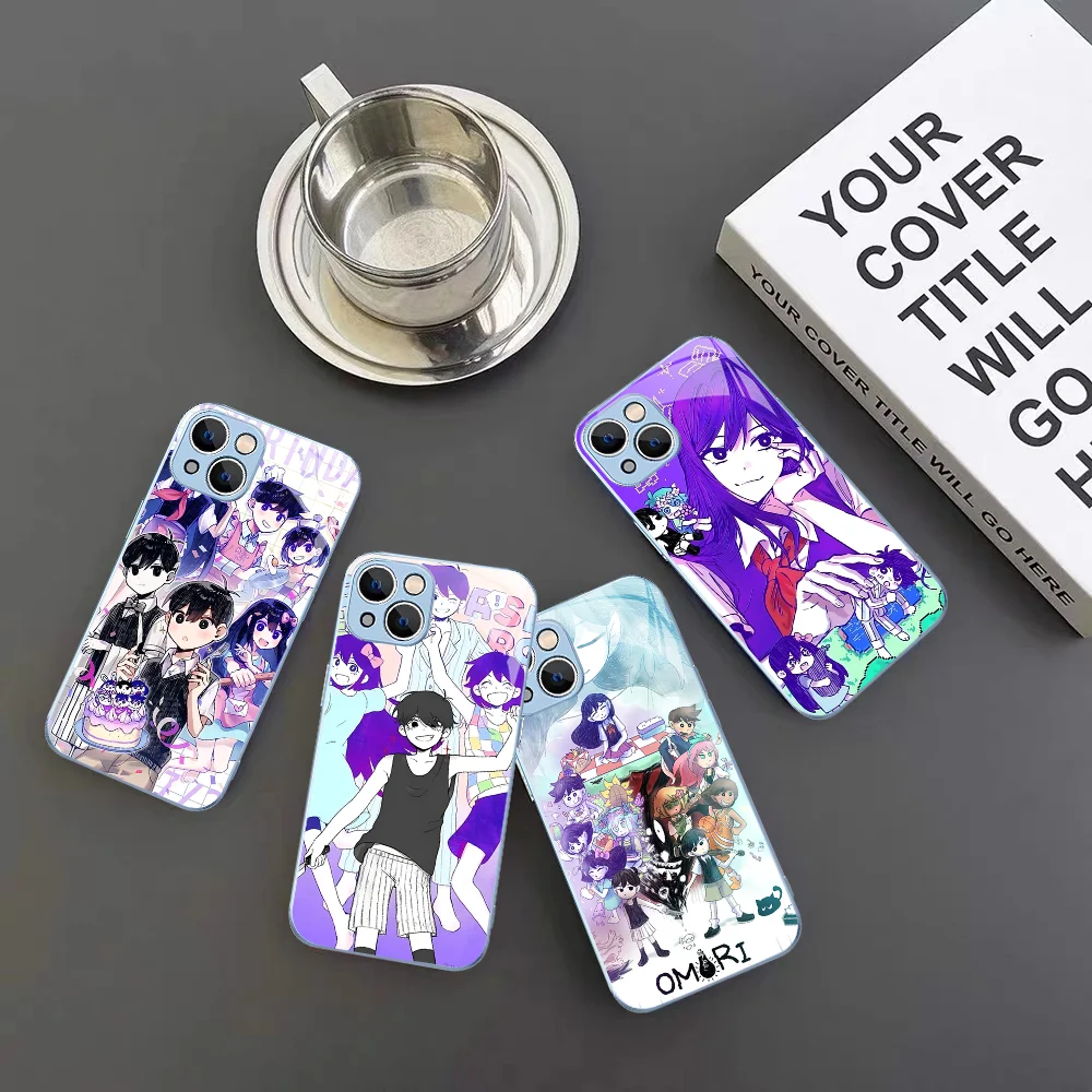Omori Art Phone Case Tempered Glass For iphone 14 13 12 11 Pro Mini XS MAX 14Plus X XR Cover