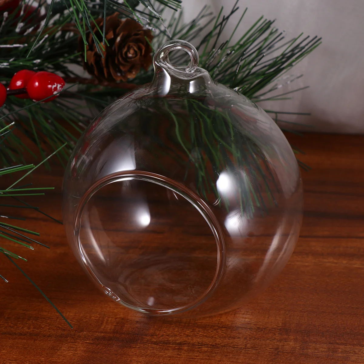 

Christmashanging Clear Bauble Fillable Treetransparent Decoration Glass Decorative Ornaments Boxesornament Holder Tealight