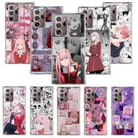 darling in the franxx anime case coque for samsung galaxy note 20 ultra 8 9 10 plus m02s m30s m31s m51 m11 m12 m21 cover funda