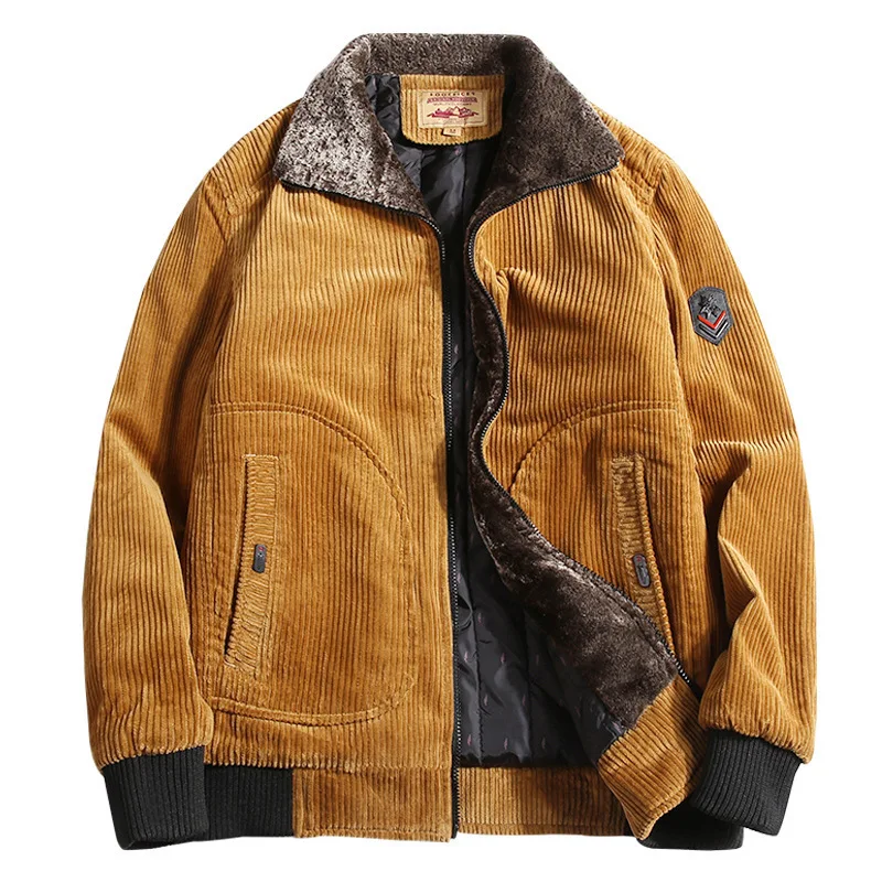 

Men Corduroy Down Jackets Winter Coats Warm Parkas Casual Jaquetas New Fashion Male Thicker Outwear Winer Jackets Size 6XL