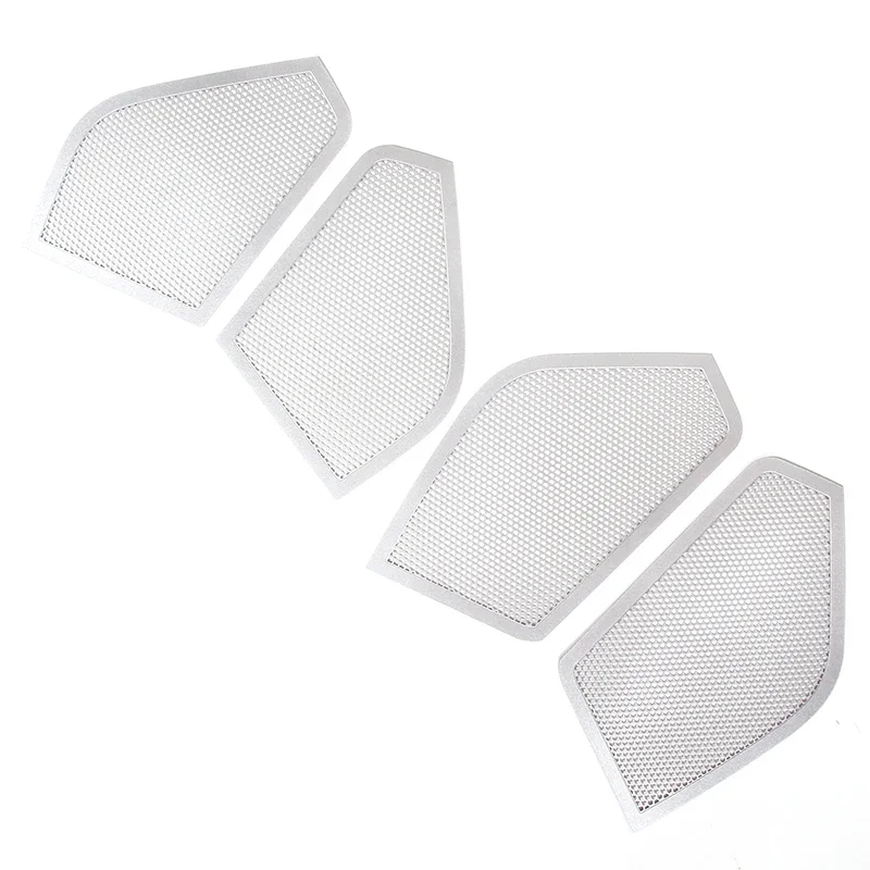 Для Porsche Taycan 2019-2022 нержавеющая сталь серебряная крышка автомобильного динамика