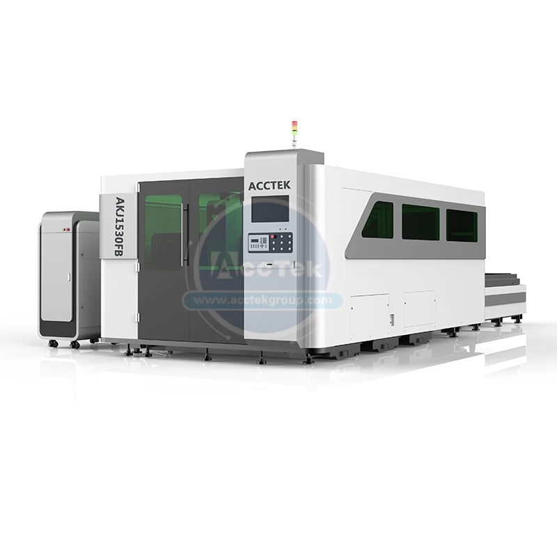 

Full Closed Cabinet Raycus Steel Laser Fiber Cutting Machine For SS CS Alu Tube Laser Cutter