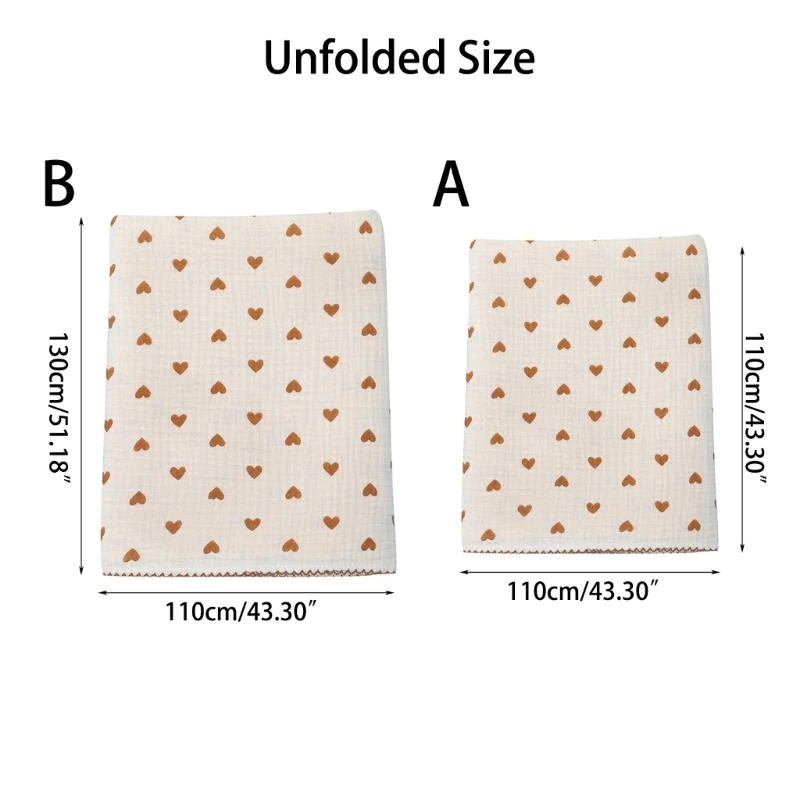 

N80C Toddler Bath Towel Crepe-Cotton Travel Blanket Soft Breathable Crib Bedding Blankets Nursing Cover Newborn Shower Gift