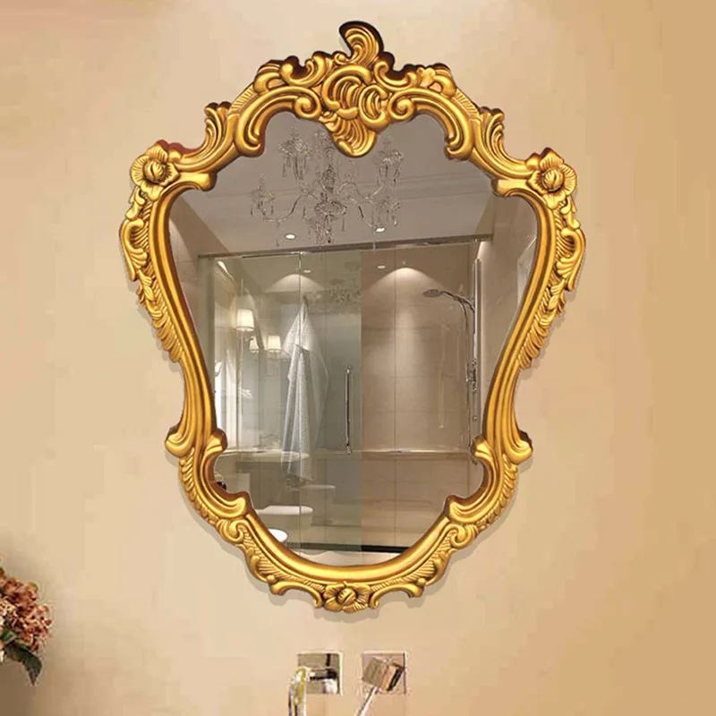 

Hanging Wall Mirrors Aesthetic Decorative Bathroom Toilet Irregular Mirror Cosmetic Vintage Espejo Pared Decoration Bedroom