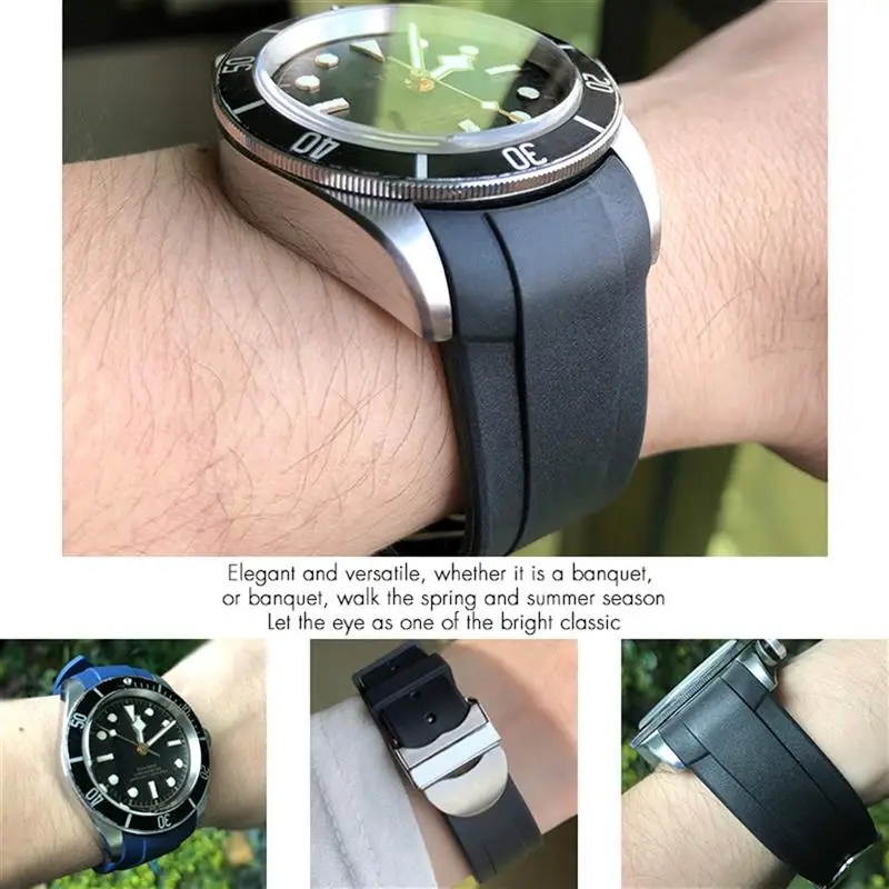 Ремешок HAODEE из натурального каучука 20 мм 22 специально для Tudor Pelagos 1958 39 41