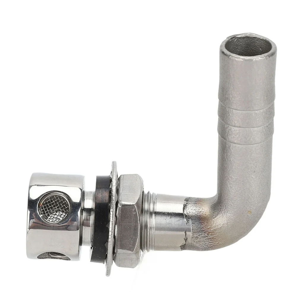 1/5/10Pcs Car Stainless Steel Fuel Tank Ventilation Port Marine M16 Vented Exhaust Pipe For 12mm To 15mm  Inside Diameter Hose