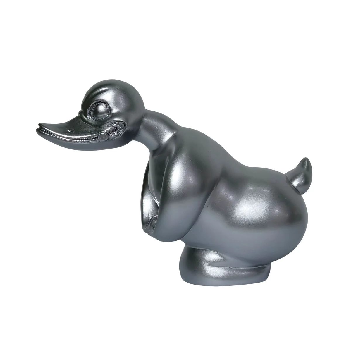 

Angry Duck Car Hood Ornament Car Front Hood Sticker Car Dashboard Decor Strong Duck Decoration Accessories, Silver