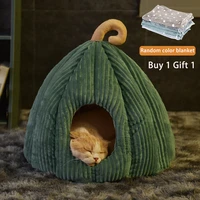 hot sell cat bed warm pet basket cozy dog house kitten lounger cushion cat house tent for small dog mat washable cave pets beds